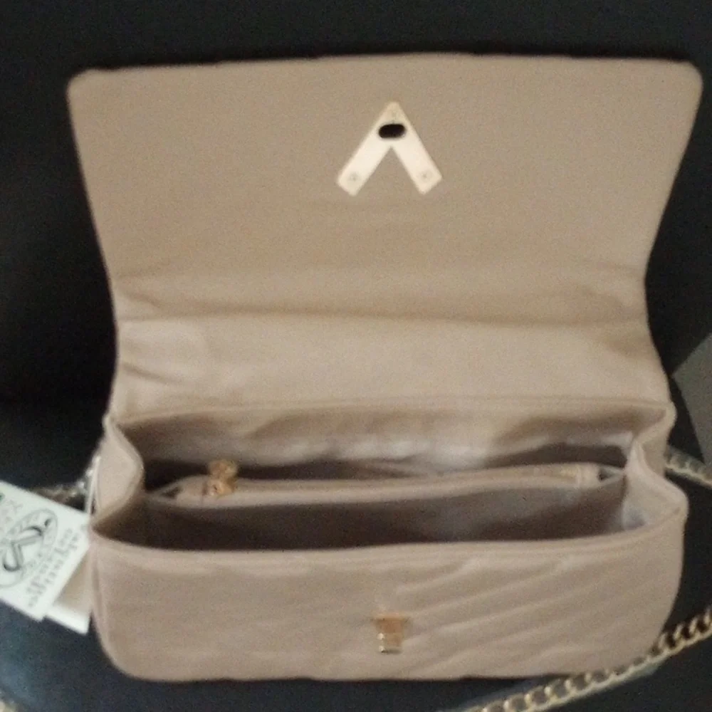 Valentino Orlandi Taupe Quilted Two Way Bag - Picture 4 of 12